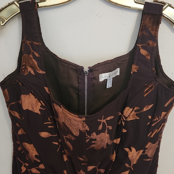 Rare London Black and Brown Floral Midi Dress - Picture 2 of 14